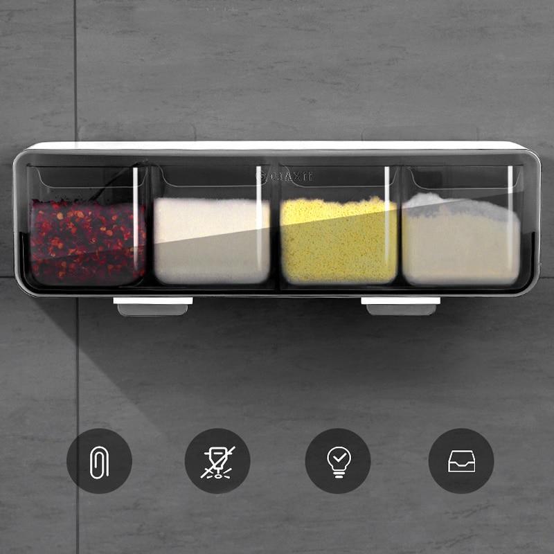 Kuchyňská nástěnná nádoba na koření Nádoba na koření na sůl a pepř Nádobka na cukr Cukřenka pro sady kuchyňských přístrojů Nádobka na koření