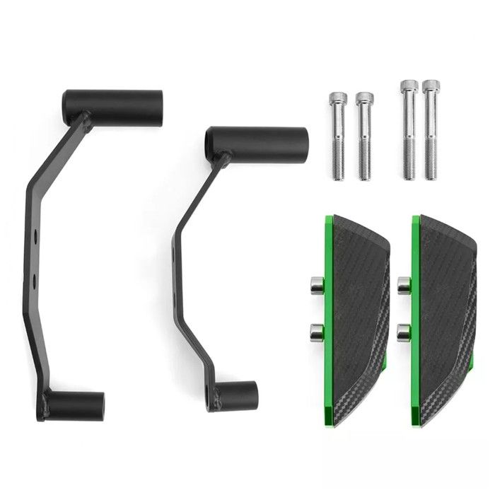 Tampons de protection pour Kawasaki Z 900 17-25 Crashpads Motoguard SC3C vert