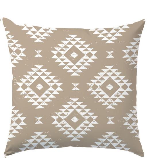 

1/4pcs Boho Taupe Geometric Floral Throw Pillow Covers Farmhouse Decorative Cushion Cases for Home Sofa Bedroom Cushion cover 45x45cm-1pcs