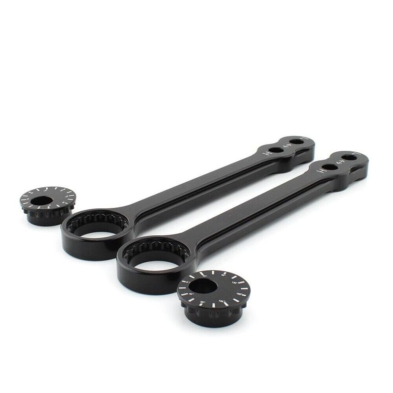 Motorrad-Tieferlegungsstangen-Kit Passend für Kawasaki Ninja 400/Z400/250/Z250 2013-2023 Auf- und Ab-Verbindung Schwarz Einstellbares Zubehör