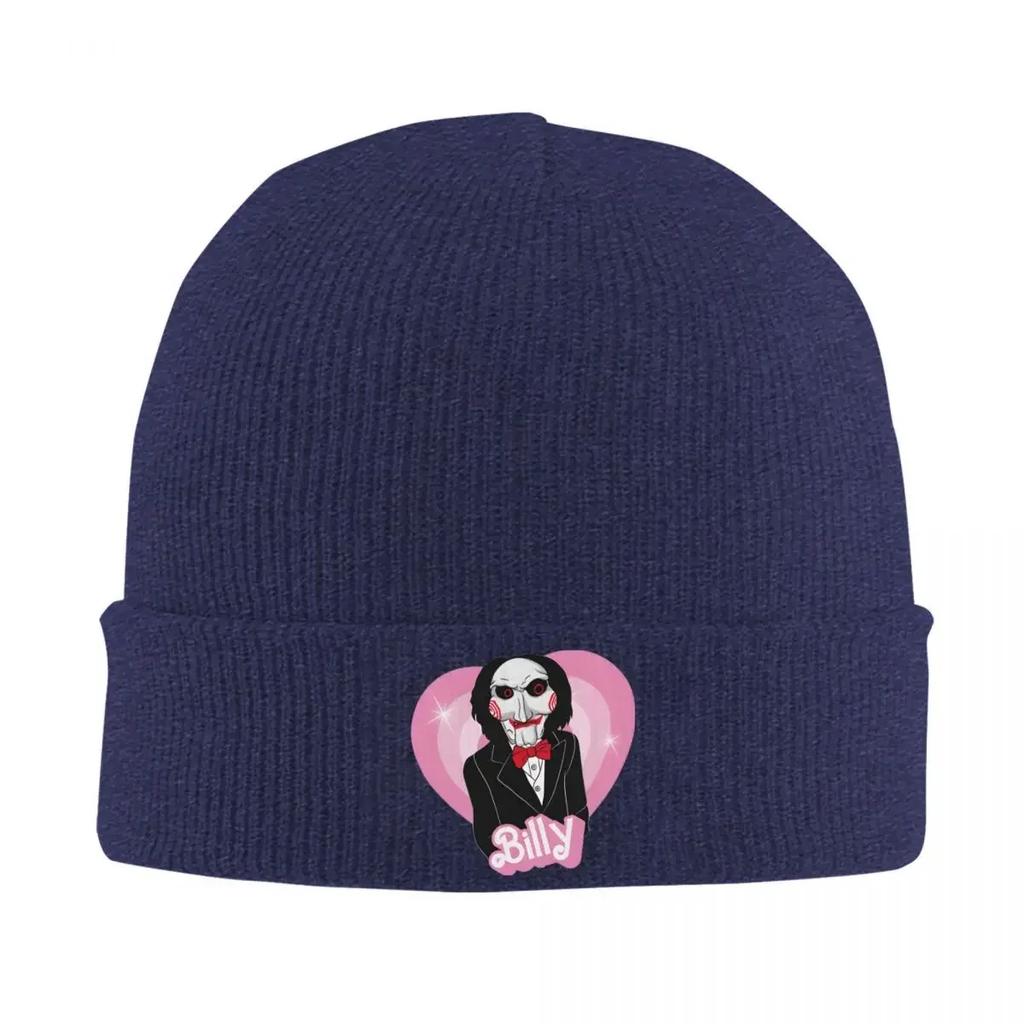 New RoUnisextic Billy Saw Knitted Hat Beanie Winter Hats Warm Acrylic Color Horror Movie Caps For Unisex Women