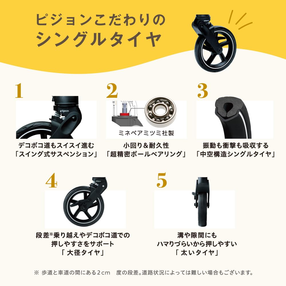 Pigeon Runfee UP Type A Stroller Gray Double-sided