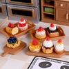 10Pcs 1/12 Scale Dollhouse Miniature Dessert Fruit Cake Play Kitchen Food Diy Jewelry Accessories For Doll Accessories