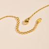 Sideway Zircon Cherry Pendant Necklace, Thin Chain Choker Necklace Stainless Steel, Women's Gold-plated Jewelry
