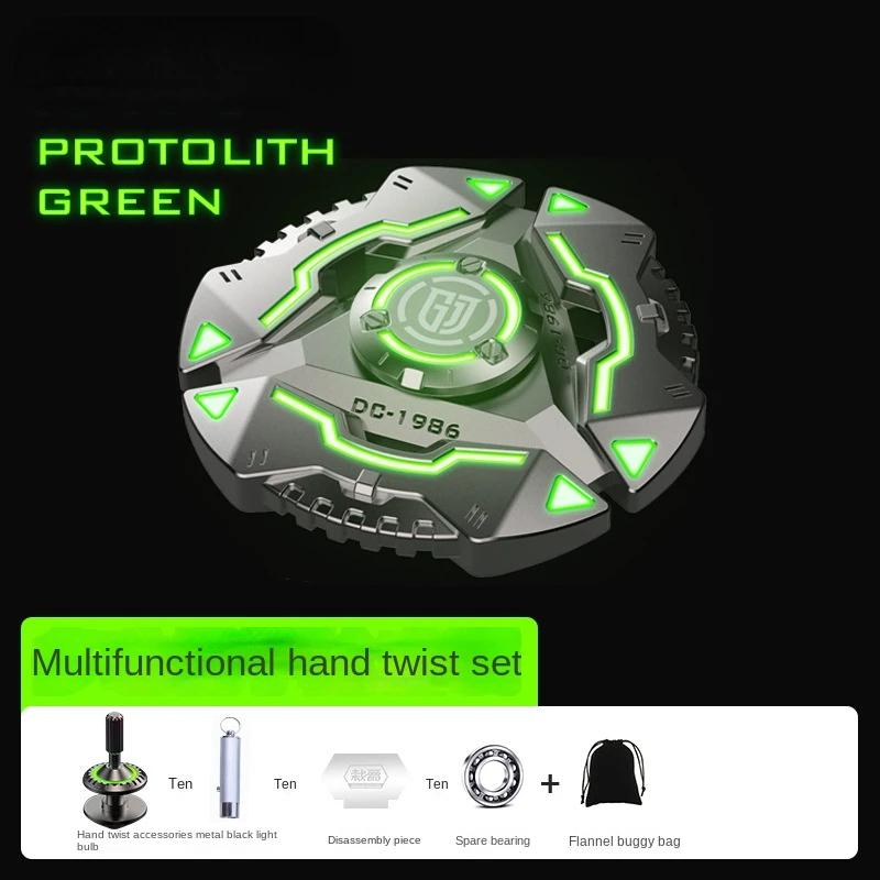 Fidget Spinner Kovový Svítící Dlouhá Doba Rotace Multifunkční Ruční Kroucení Hračka pro Úlevu od Stresu pro Dospělé Gyroskop ATOM