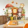 Cartoon Lion, Bear, Giraffe, Mushroom, Bedroom, Living Room and Home Beautification Stickers