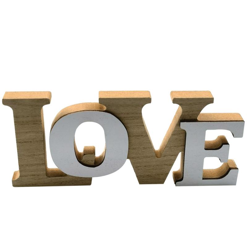 Wooden Ornaments English Alphabet Love Creative Decorative Sign Rustic Style Wedding Gift For Home