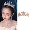 Princess Crown Rhinestones Headband Crystal for Butterfly Hair Hoop Vintage Hairband for Kids Stage Performance Costu