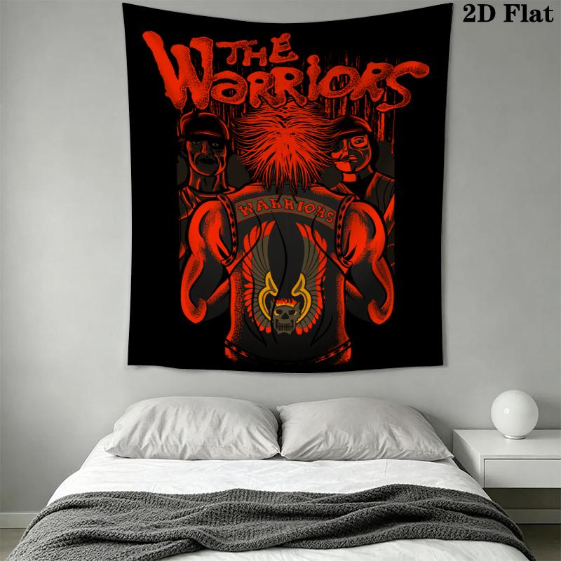 the warriors Wall Tapestry Aesthetic Wall Hanging Printed Fabric Blanket Decorative Tapestries for Bedroom Living Room Home Decor