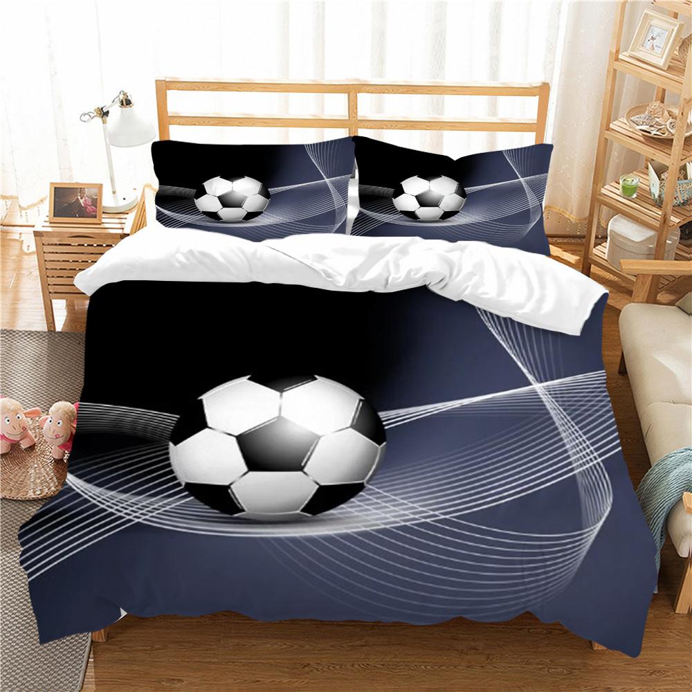 

Чехол на кровать, футбольное постельное белье, креативное детское одеяло для мальчиков и девочек, комплект пододеяльников, домашний текстиль для девочек и женщин, спальня EU Single 135x200cm