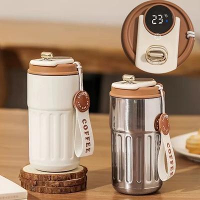 450ml Thermos Bottle Smart Display Temperature 316 Stainless Steel Vacuum Cup Office Coffee Cup Business Portable Thermal Mug