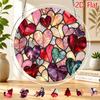 2D Flat, 2D Flat Acrylic Puzzle Suncatcher, Gradient Heart-Themed Suncatcher Puzzle, Home and Garden Decor, Gift for Christmas, Thanksgiving, Annivers