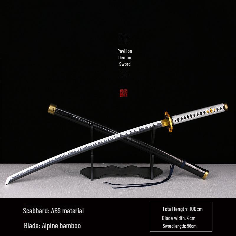 One Piece Zoro Cosplay Wooden Swords: Shusui, Sandai Kitetsu, Yubashiri, 104CM Décor