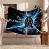 Olympique Marseille FC Personalized Fleece Blanket With Football Logo, Custom Name Text Soft Warm Home Throw Blanket