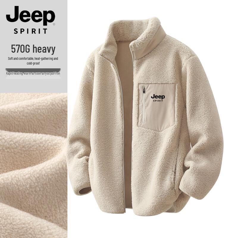 JEEP SPIRIT Men s Double-Sided Fleece Winter Jacket M