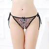Beirou Sexy Elegant Floral Sheer Feminine Coordinating Women's T-Back Panties, Lace, Embroidery, Hip-Hugging, Panties, Underwear,