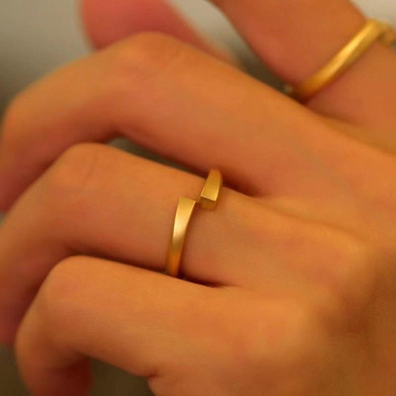Adjustable Couples Exquisite Rings Infinite Love Design Copper Plated Gold Jewelry