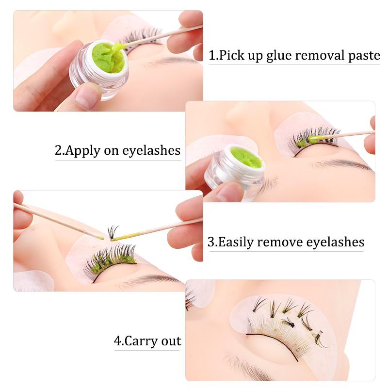 100Pcs Disposable Wooden Cotton Swabs Stick Eyelash Extension tool Glue Removing Makeup Tool Clean Stick Lash Accessorie