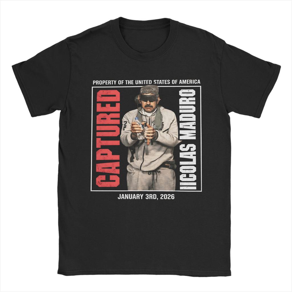 Men's T-Shirts Nicolas Maduro Wanted Vintage Pure Cotton Tees Short Sleeve  T Shirt Round Collar Clothes Classic
