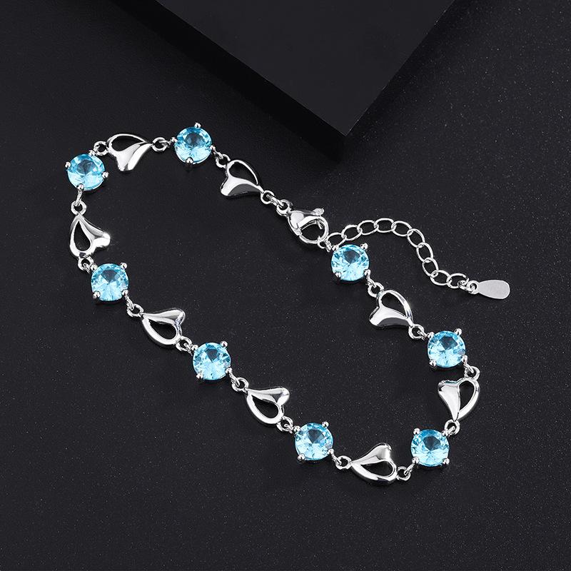 

Sale at a loss, supply Internet celebrity handmade heart bracelet multi-color versatile new women s style аквамарин