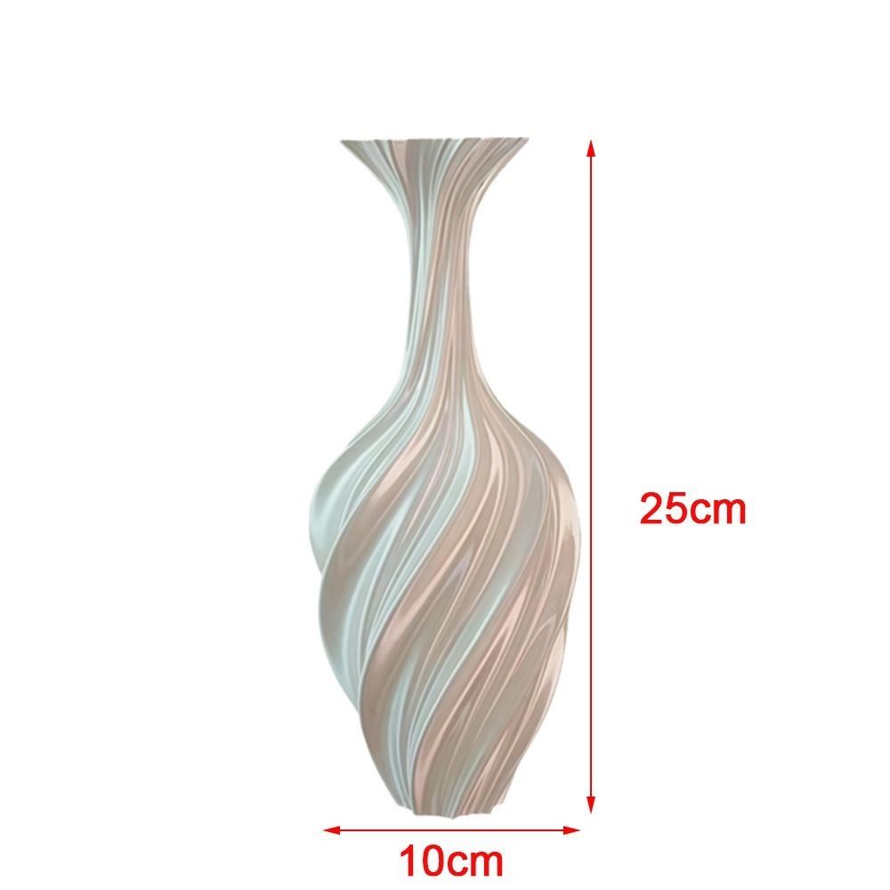 Vintage Style 3D Printed Flower Vases Swirl Pattern Minimalist Floral Decor  Tabletop Display