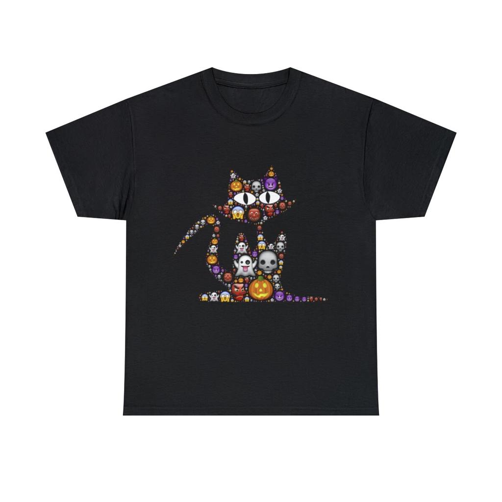 Halloween Cat Graphic Tee Shirt, S-5XL