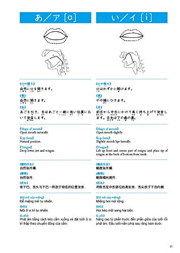 Mastering Kana with Pronunciation and Vocabulary (Chinese, English, Japanese and Vietnamese Edition)