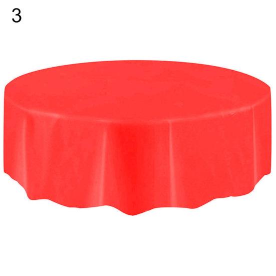 Plastic Waterproof Large Wedding Party Disposable Circular Table Cloth Cover