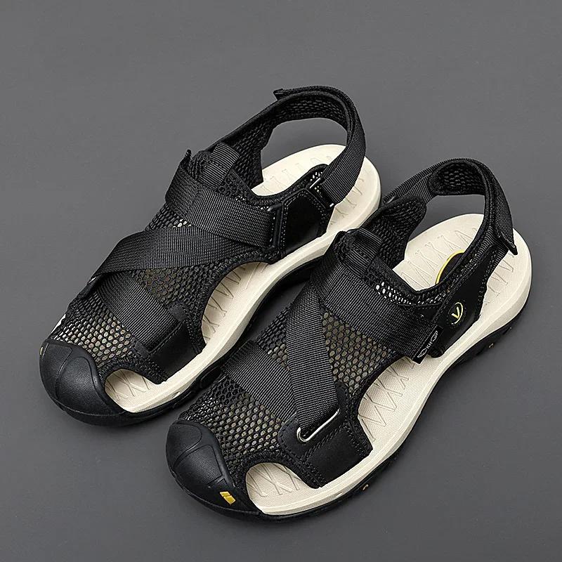 Fashion Mens Soft Sole Summer Flats Breathable Beach Shoes Men Outdoor Casual Roma Shoes Quick Dry Wading Aqua Shoes Slippers For Man