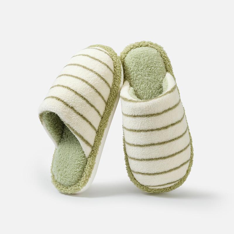 Home Shoes, Anti-slip Plush Slippers, Simple Fleece Anti-slip Cotton