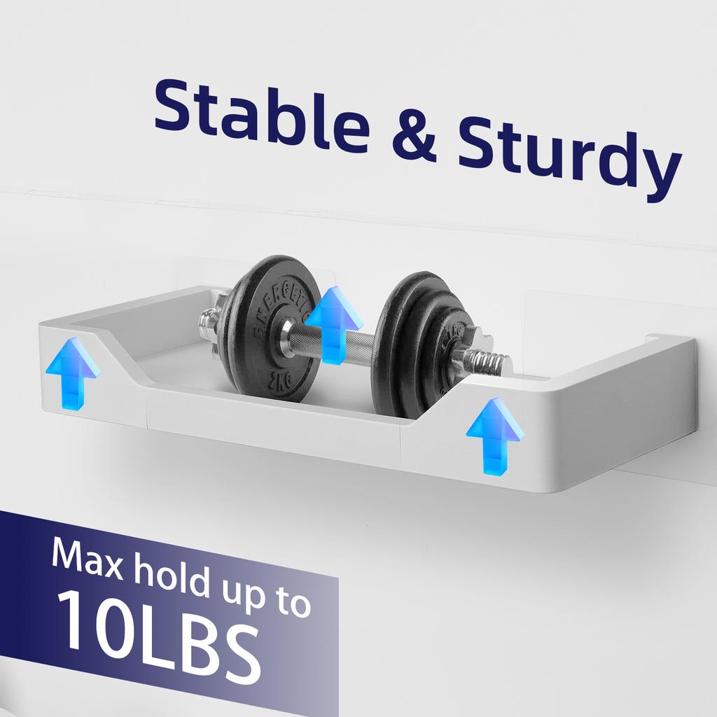 Free Drilling Factory Wall Mount Shelves Basket ABS Resin Shower Shelf Storage Toilet Kitchen Rectangular Bathroom Storage Rack