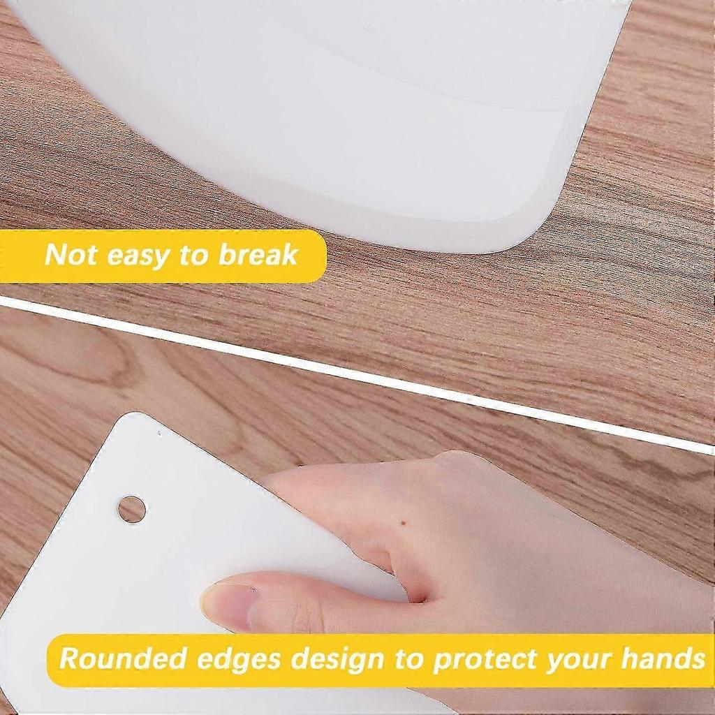 2 pieces 13.5x9 cm pastry cone - dough cutter plastic dough scraper for kitchen, pastry, pancakes (yellow, white)