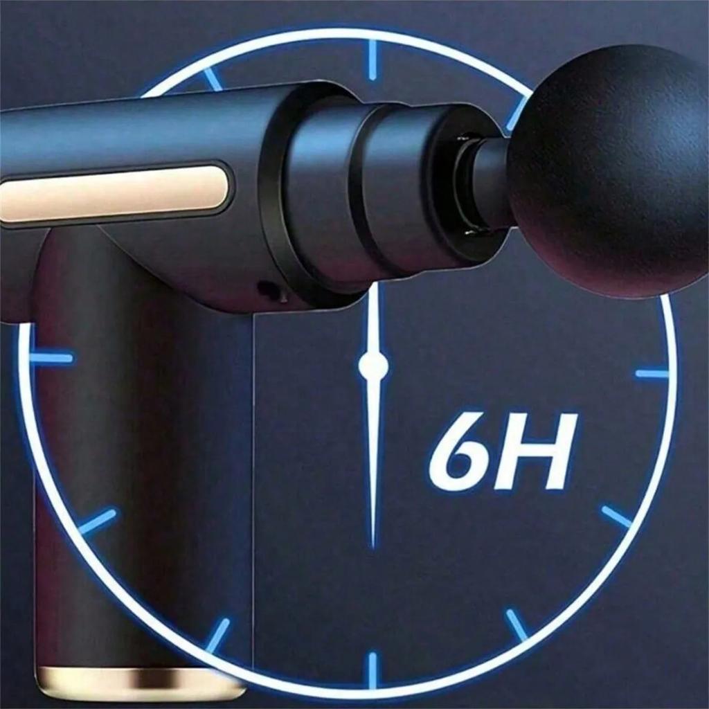 High-Power Muscle Relaxer - Rechargeable Deep Tissue Massage Gun With 4 Heads For Full Body Relief,Plastic Family-Grade