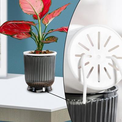 5 Pieces Self Watering Plant Pots Flower Fashion Sturdy Portable Planters Indoor Outdoor Plants