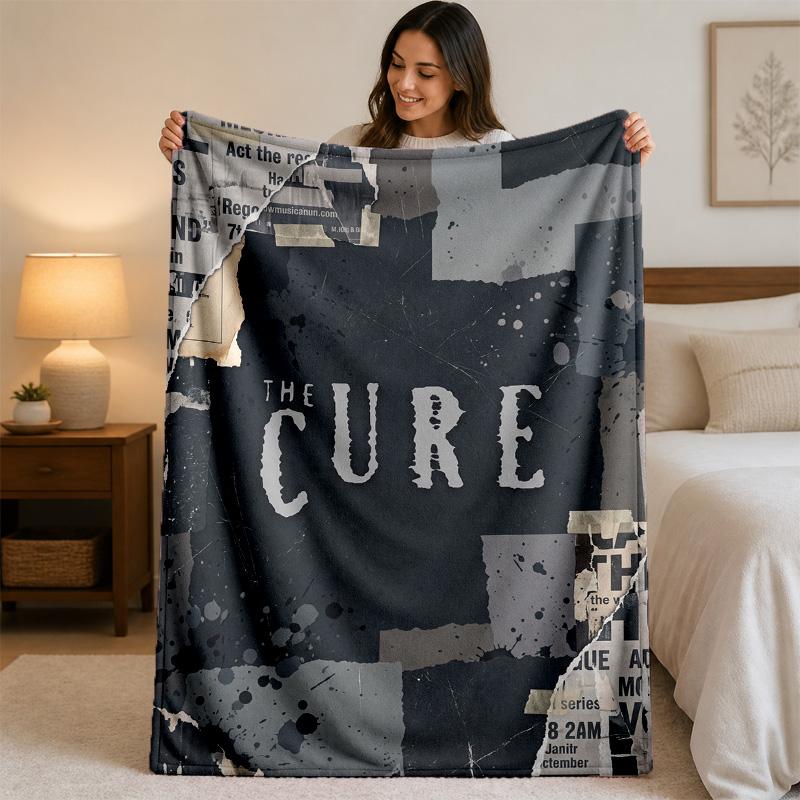 The Cure Print Flaneldecke Gemütliche Leichte Plüschdecke für Bett Sofa Haushalt