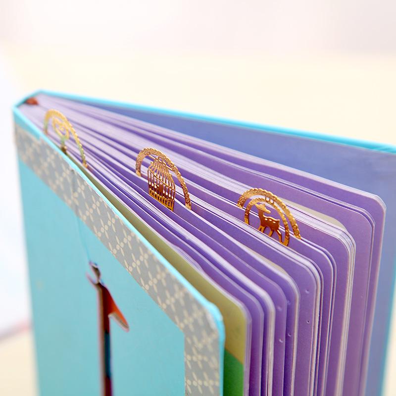 1pcs Mini Metal Bookmark for Book Lace Ring Cartoon Cat Rabbit Key Page Clips Unique Reading Gift Office School