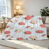 Versatile Lightweight Flannel Blanket, Apple-Themed - Soft Cozy Throw for Home Decor, Halloween & Christmas Warmth