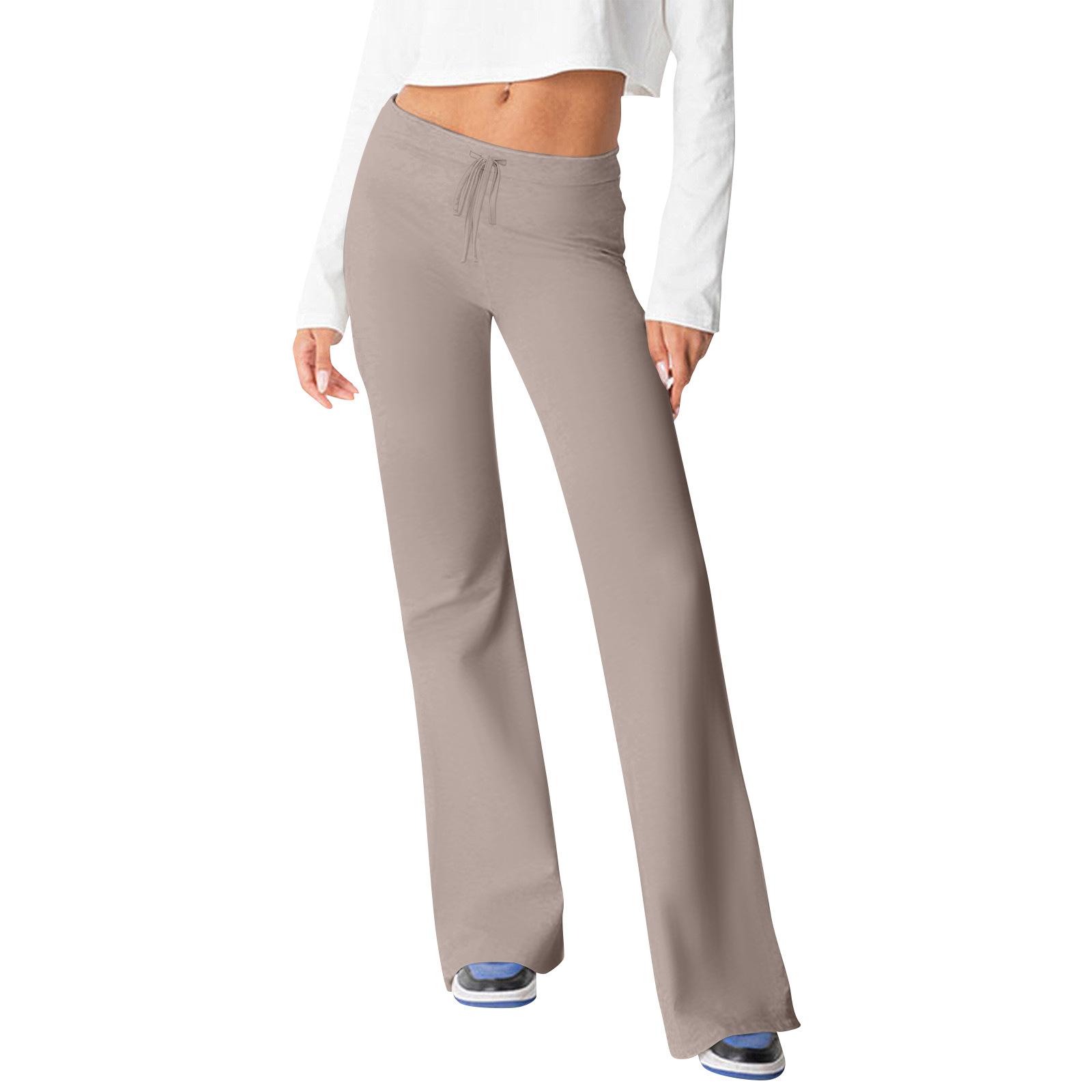 

Женские весенне-осенние домашние брюки с завязками, свободные, широкие, удобные, легкие, повседневные, с высокой талией XL кофейный