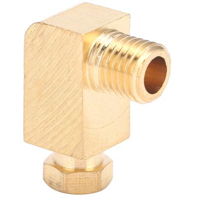 Brass 90 Degree Elbow Compression Tube Pipe Fitting Connector Adapter for Oil Lubrication