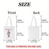 Canvas Bag Women's Travel and Leisure One Shoulder Handbag Pink Letter Large Capacity Gift White Canvas