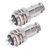 2 Stück Luftfahrtstecker Buchse Stecker Zinklegierung Gehäuse Kupfer Versilberte Anschlüsse 4 Pin