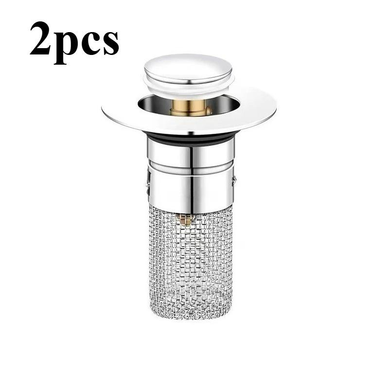 2/4pcs Pop-Up Sink Drain Strainer – Removable Basket! Clog-Preventing Hair Catcher for Bathtub/Shower/Sink