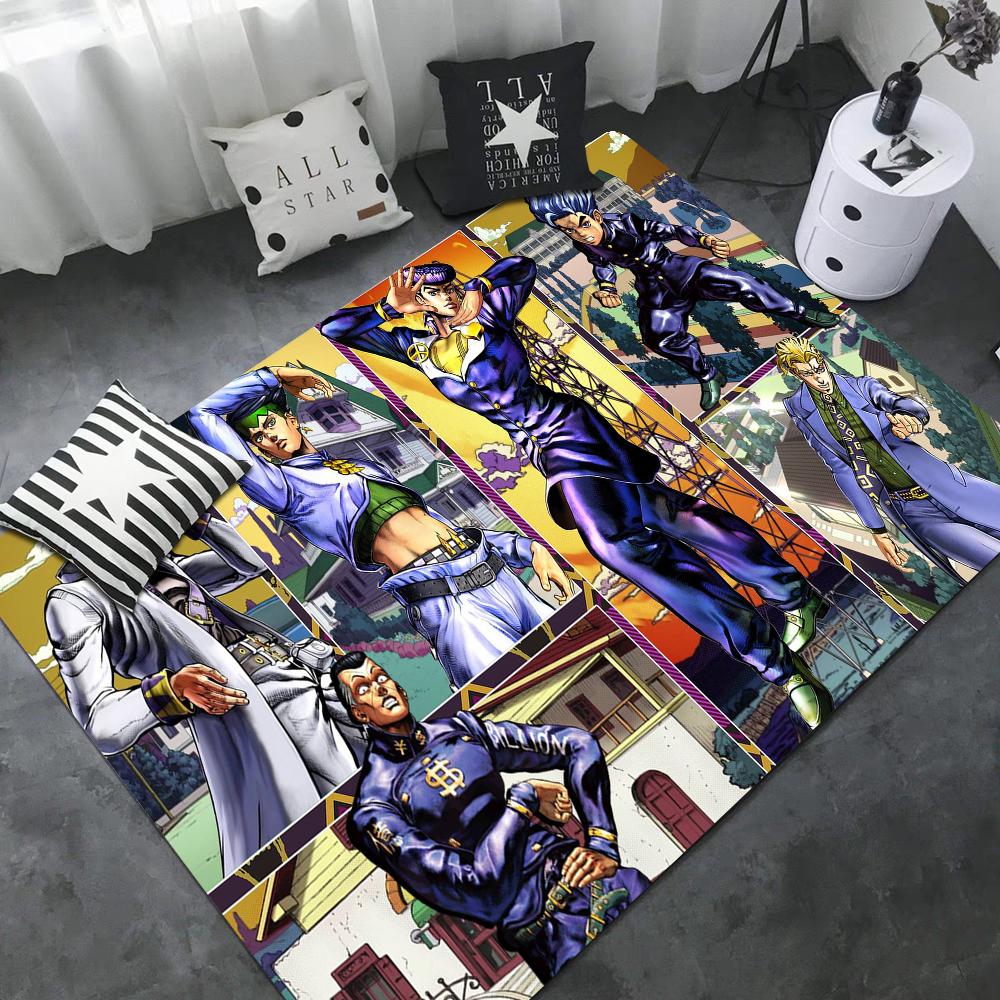 Carpet JoJo S Bizarre Adventure Door Mat Kids Room Bedroom Decoration Balcony Anti-Slip Doormat Living Room Household Carpets