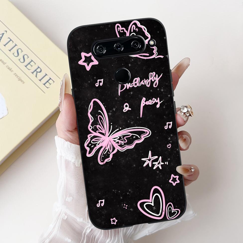 For LG V40 V50 ThinQ Case V50S ThinQ Cute Cartoon Cat Luxury Cool Shockproof Silicone Back Cover For LG V50S ThinQ 5G Phone Case