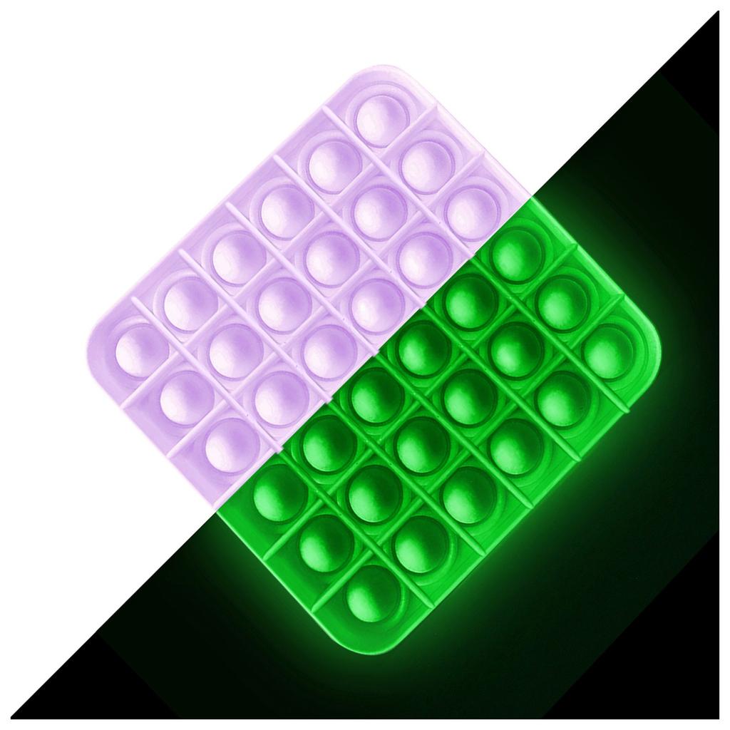 Im Dunkeln leuchtendes Push-Bubble-Sensory-Leuchtspielzeug zum Stressabbau