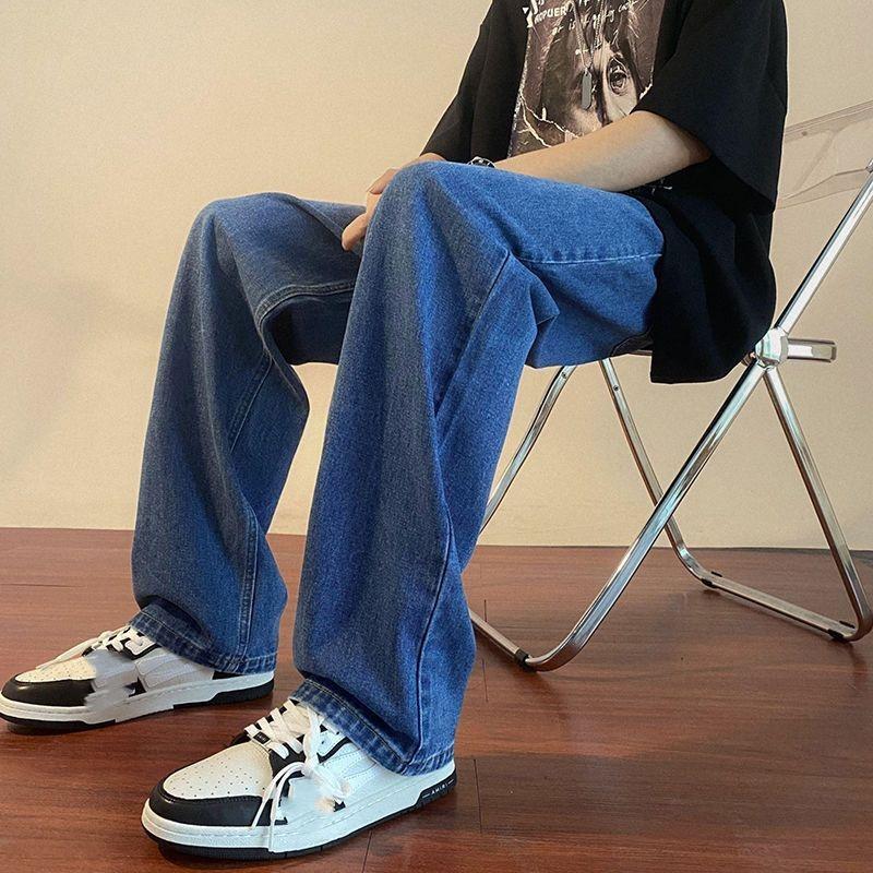 Jeans Men's Spring and Autumn Loose Straight Wide-leg Pants Casual Long Pants Denim Pants Plus Size