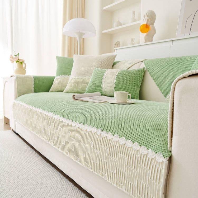 New French Cream Sofa Cushion Four Seasons Universal Cover Cloth Cushion Sofa Cover