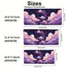 Large Xxl Gaming Mouse Pad Desk Mat Keyboard Pad Art Purple Pink Cloud Moon Star Sky Print Nonslip Rubber Extended Stitched Edge
