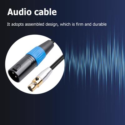 0.3/1/2/3/5M Audio Line Adapter Cable Bi-directional 3 Pin Mini XLR Female To 3 Pin XLR Male Cable for Microphone Camera Mixer