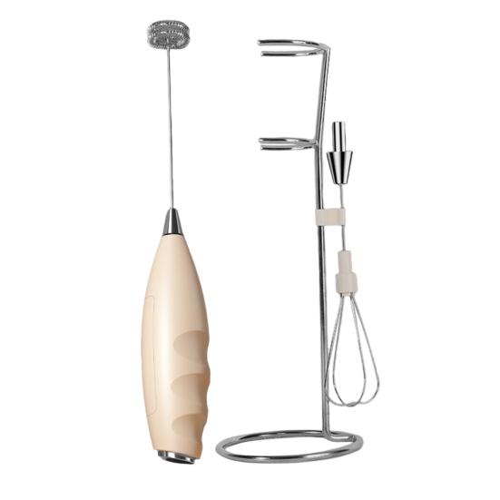 Milchaufschäumer Elektrischer Mixer Edelstahl-Blender 2-in-1 Wiederaufladbarer Eierschläger Schaumbereiter für Kaffee